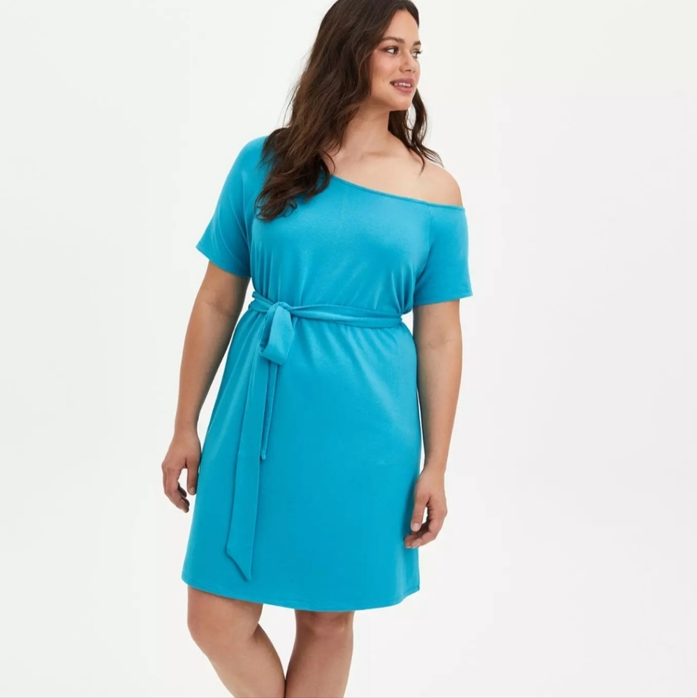 Torrid off shoulder terry cloth dress size 2